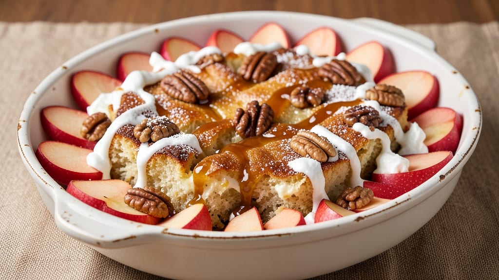 Apple Walnut Bread Pudding Recipe: Caramelized Apple-Walnut Crunch in Every Bite