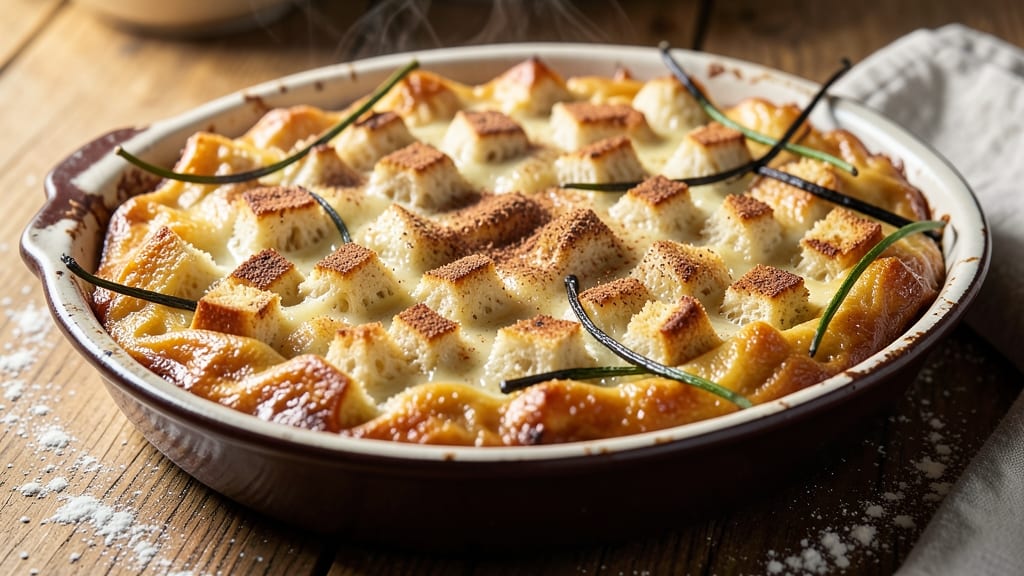 American Bread Pudding Recipe: Vanilla-Custard Richness With Toasted Crunch Top