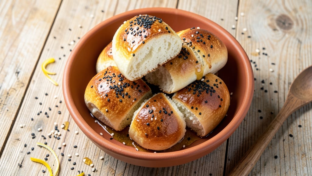 Asian Soft Bread Recipe: Pillowy Cloud Bread With Sweet Sesame Crunch