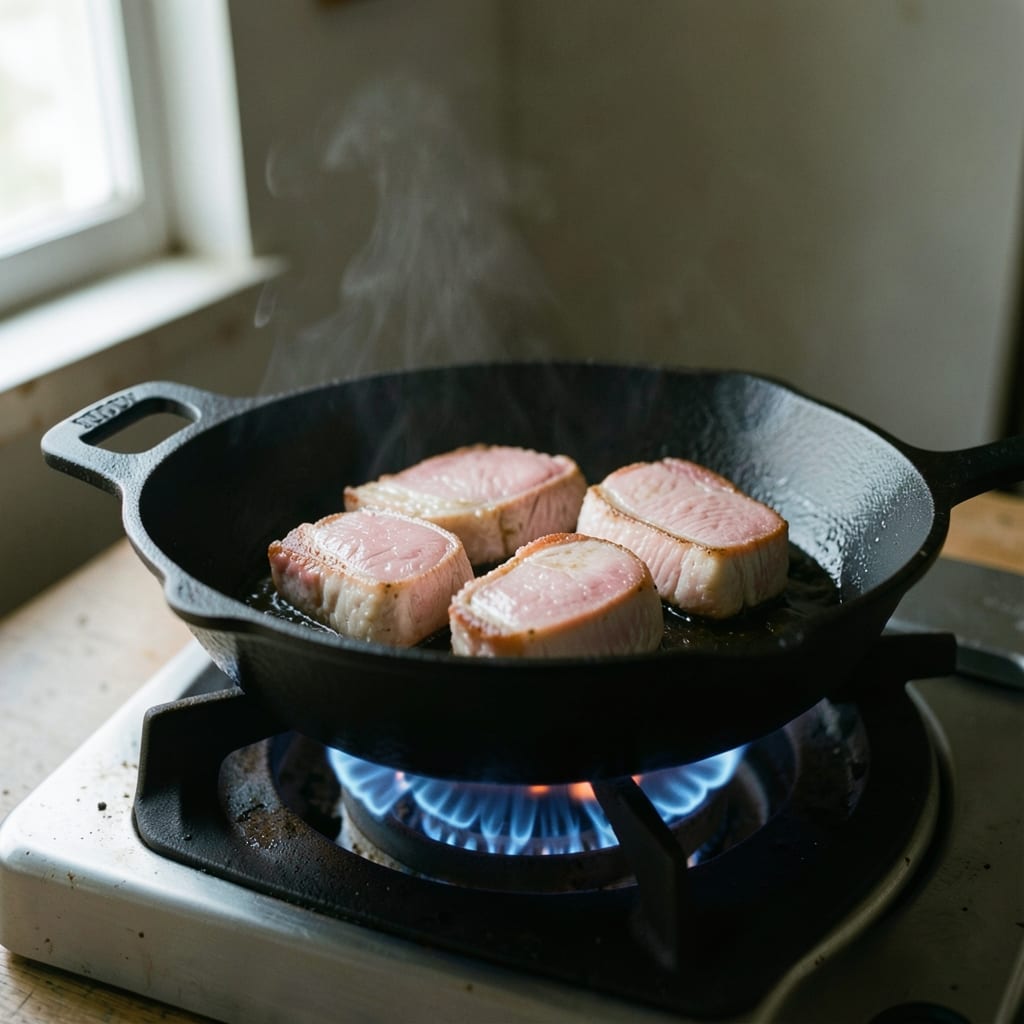 The first pass, in the pan