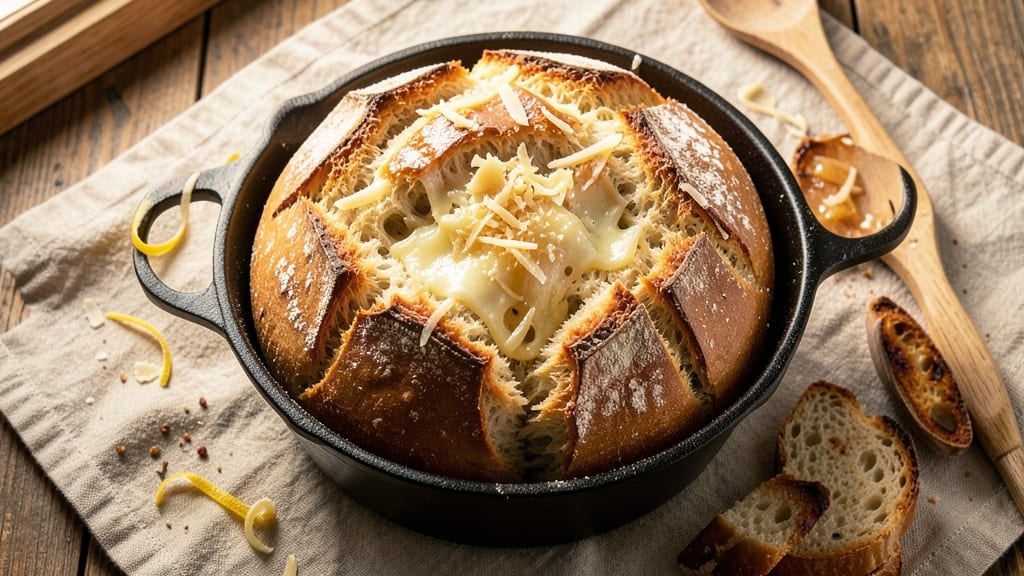 Asiago Bread Recipe Dutch Oven: Crusty Crown With Nutty Cheese Swirls