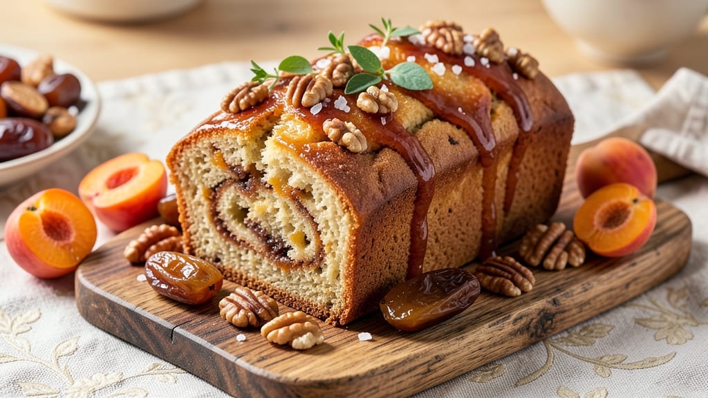 Apricot Date Nut Bread Recipe: Sweet Fruit Swirls and Crunchy Nut Topping