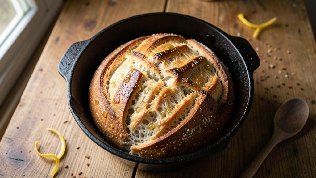 Artisanal Dutch Oven Bread Recipe: Crusty Crown With Open Crumb Magic
