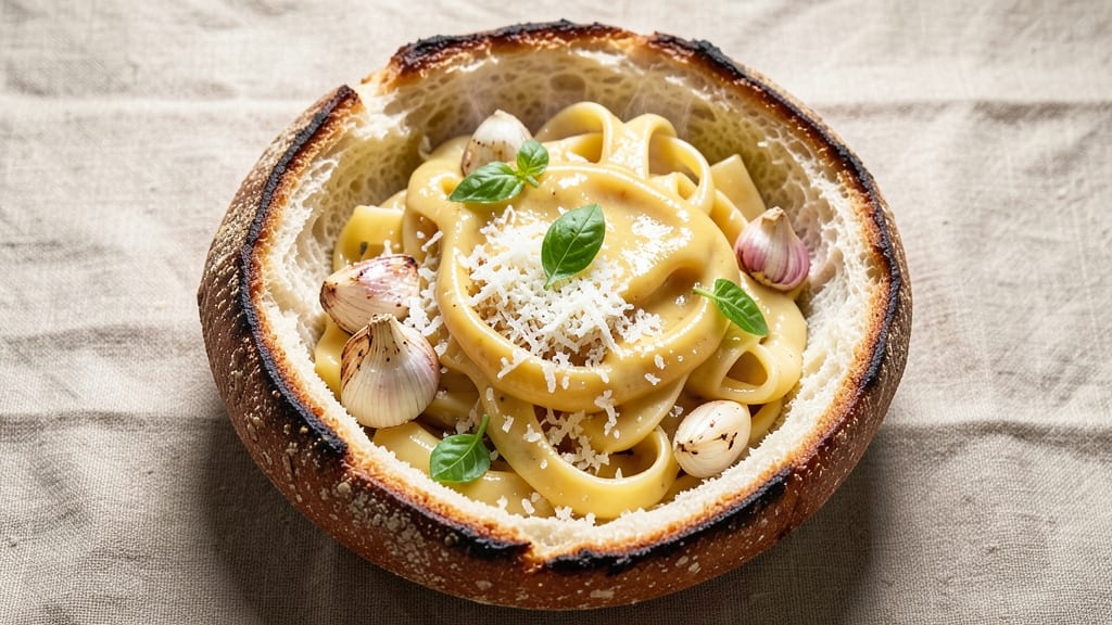 Alfredo Bread Bowl Recipe: Creamy Pasta-Stuffed Crust That Holds Every Bite