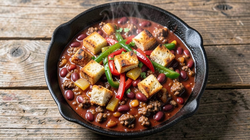 Atlanta Bread Chili Recipe: Spiced Bread Cubes and Hearty Tomato Base
