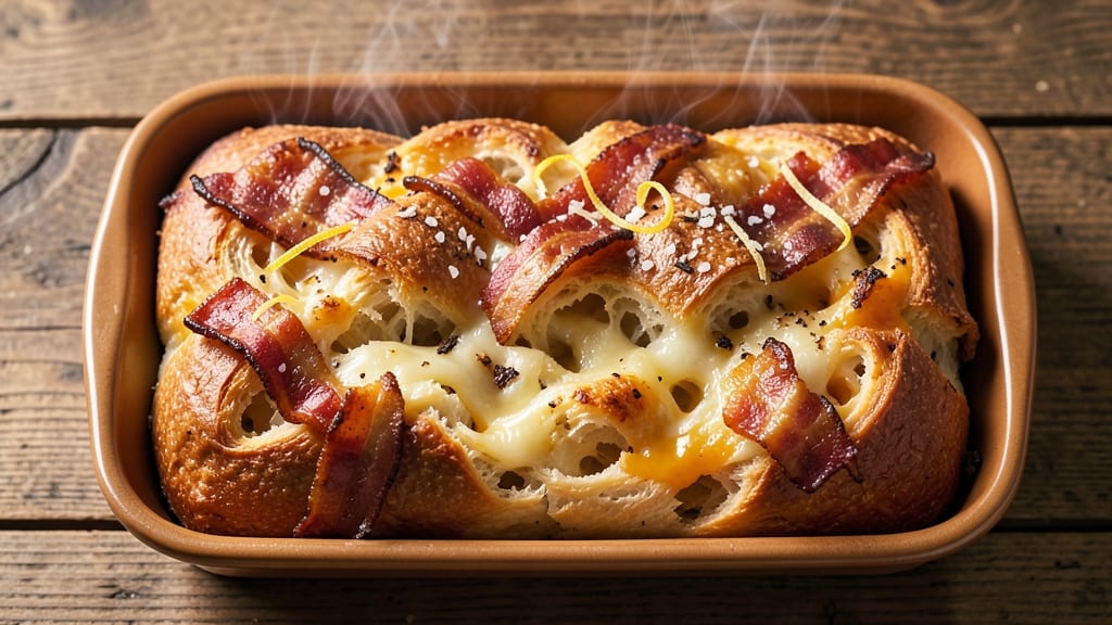 Bacon and Cheese Pull-Apart Bread Recipe: Gooey Strings and Crispy Edges