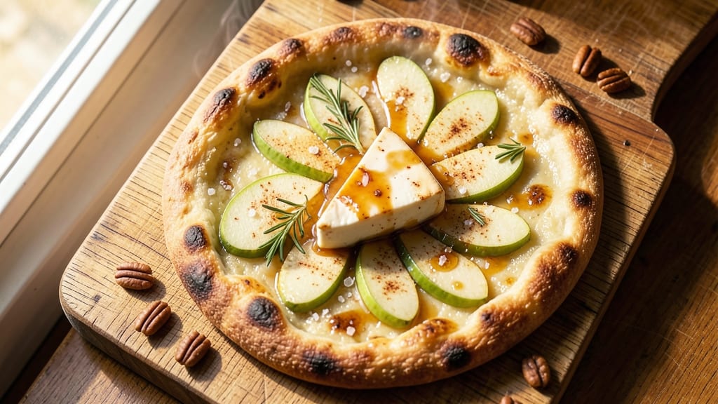 Apple Brie Flatbread Recipe: Caramelized Apple and Gooey Cheese Fusion